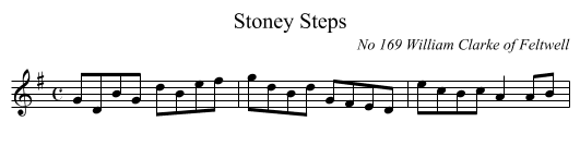 Stoney Steps - staff notation