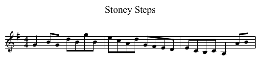 Stoney Steps - staff notation