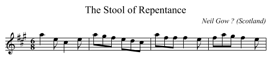 Stool of Repentance, The - staff notation