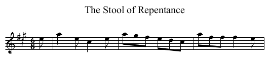 Stool of Repentance, The - staff notation