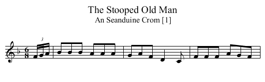 Stooped Old Man, The - staff notation