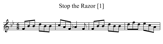 Stop the Razor [1] - staff notation