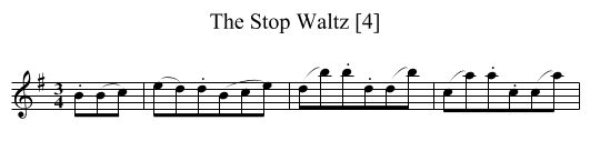 Stop Waltz [4], The - staff notation