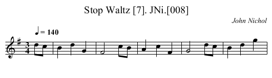 Stop Waltz [7]. JNi.[008] - staff notation