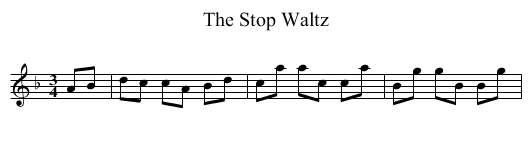 Stop Waltz, The - staff notation