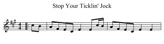 Stop Your Ticklin' Jock - staff notation