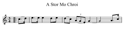 Stor Mo Chroi, A  - staff notation