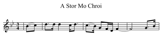 Stor Mo Chroi, A  - staff notation