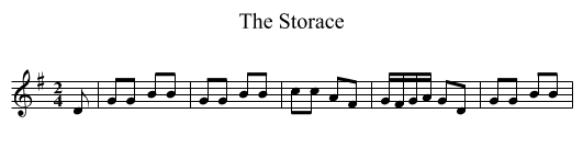 Storace, The - staff notation