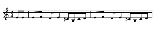 Storhurven - staff notation