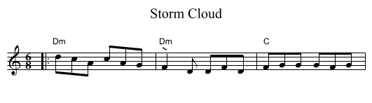 Storm Cloud - staff notation