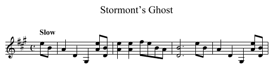 Stormont’s Ghost - staff notation