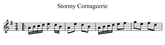 Stormy Cornageerie - staff notation