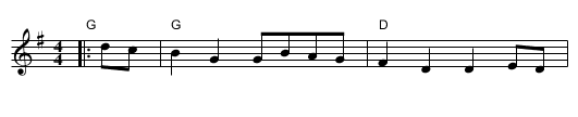 Storrers hornpipe 1    (G) - staff notation