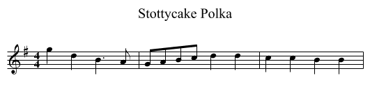 Stottycake Polka - staff notation