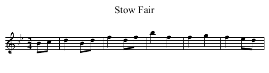 Stow Fair - staff notation