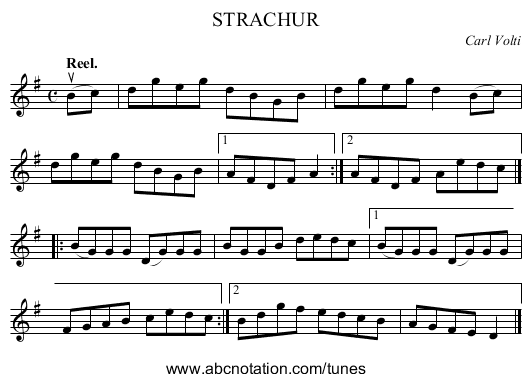 STRACHUR - staff notation
