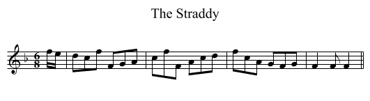 Straddy, The - staff notation