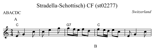 Stradella-Schottisch) CF (st02277) - staff notation