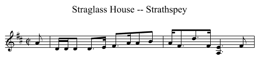 Straglass House -- Strathspey - staff notation