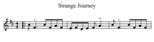 Strange Journey - staff notation
