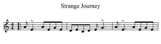 Strange Journey - staff notation