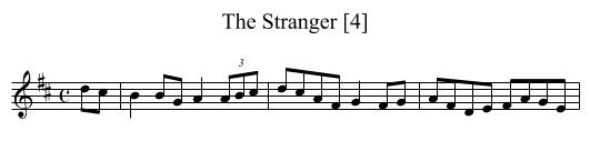 Stranger [4], The - staff notation