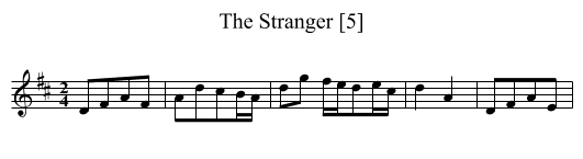 Stranger [5], The - staff notation