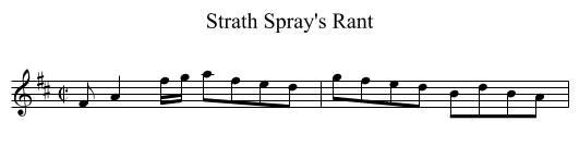 Strath Spray's Rant - staff notation
