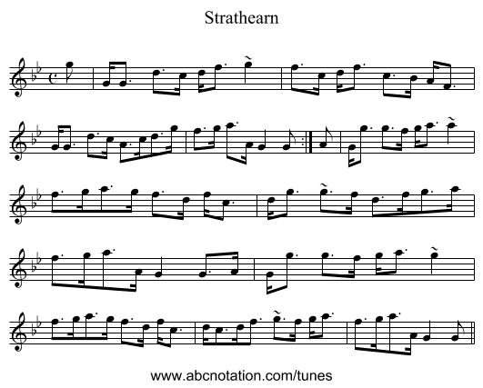Strathearn - staff notation