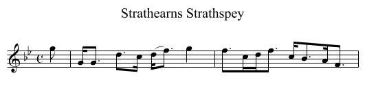 Strathearns Strathspey - staff notation