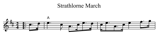 Strathlorne March - staff notation