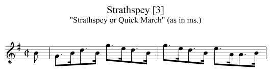 Strathspey [3] - staff notation