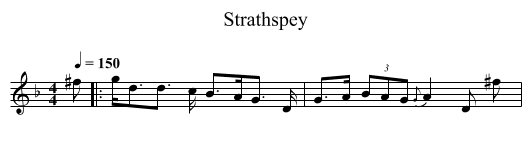 Strathspey - staff notation