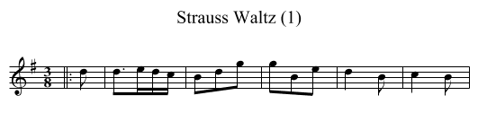Strauss Waltz (1) - staff notation