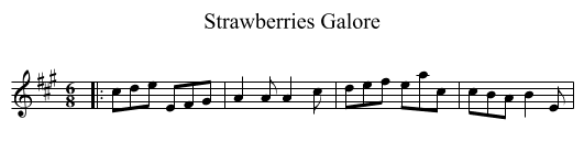 Strawberries Galore - staff notation