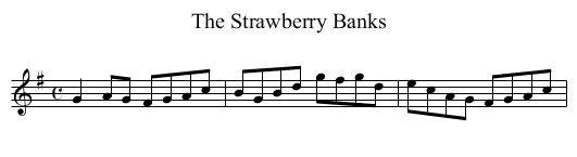 Strawberry Banks, The - staff notation