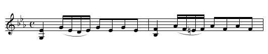 Strawberrys and Cream - staff notation