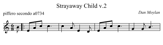 Strayaway Child v.2 - staff notation