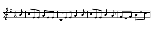Strayaway Child - staff notation