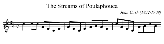 Streams of Poulaphouca, The - staff notation