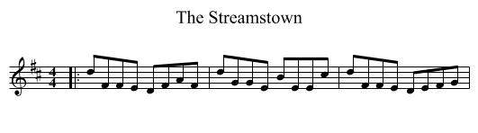 Streamstown, The  - staff notation