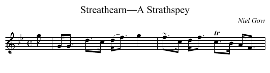Streathearn—A Strathspey - staff notation