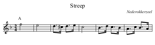 Streep - staff notation