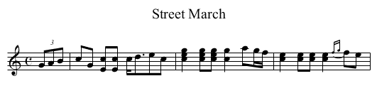 Street March - staff notation