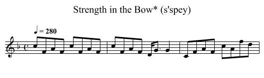 Strength in the Bow* (s'spey) - staff notation