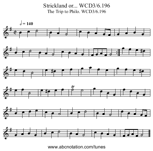 Strickland or... WCD3/6.196 - staff notation