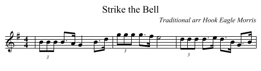 Strike the Bell - staff notation