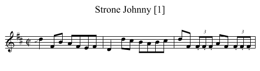 Strone Johnny [1] - staff notation