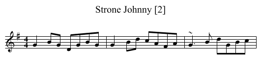 Strone Johnny [2] - staff notation